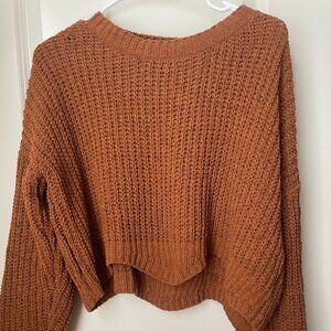 Orange Cropped Sweater